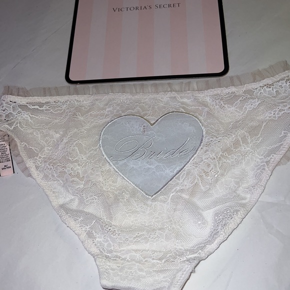 (M) BRIDE HEART Victoria’s Secret Ruffle Cheekini Panty Dream Angels - Picture 9 of 12